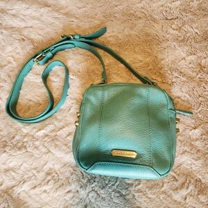 Genuine Leather Elegant Teal Crossbody Bag